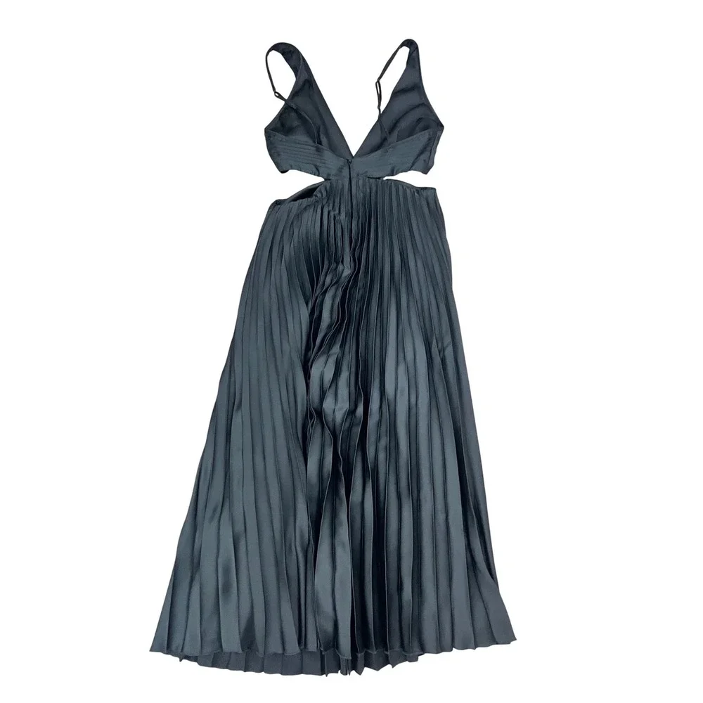 Abercrombie & Fitch Pleated Cutout Dress Womens SP  Giselle Cut Out